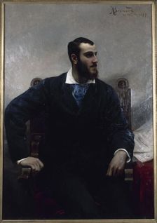 Portrait of André Wormser (1851-1926), pianist and composer, 1877. Creator: Paul Albert Besnard