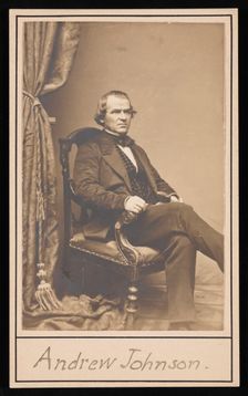 Portrait of Andrew Johnson (1808-1875), Before 1875. Creator: Unknown