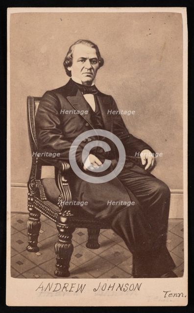 Portrait of Andrew Johnson (1808-1875), Between 1864 and 1866. Creator: Philadelphia Photographic Company.
