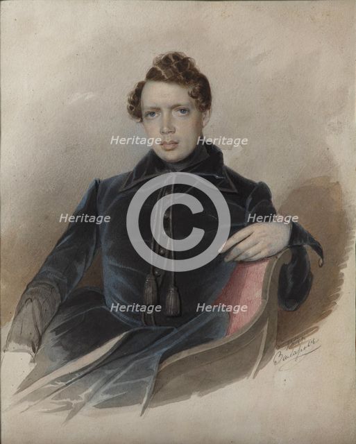 Portrait of Andrey Nikolayevich Muravyov (1806-1874), 1841. Artist: Zakharov (Chechenets), Pyotr Zakharovich (1816-1846)