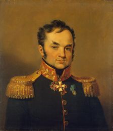 Portrait of Andrey S. Glebov (1770-1854), 1824. Creator: Workshop of George Dawe