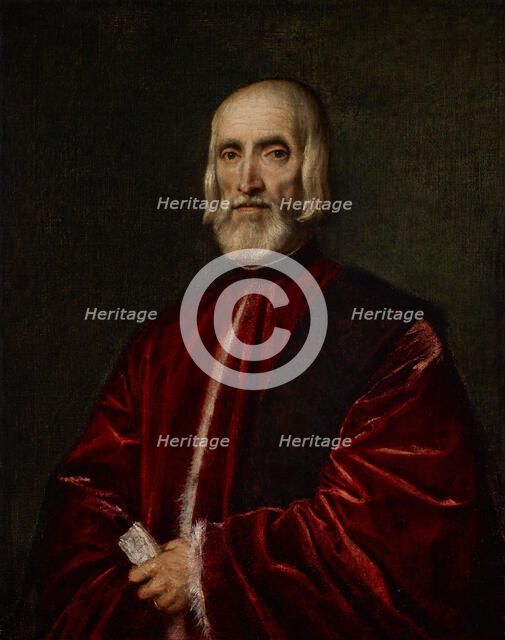 Portrait of Andrea de' Franceschi, about 1550. Creator: Titian.