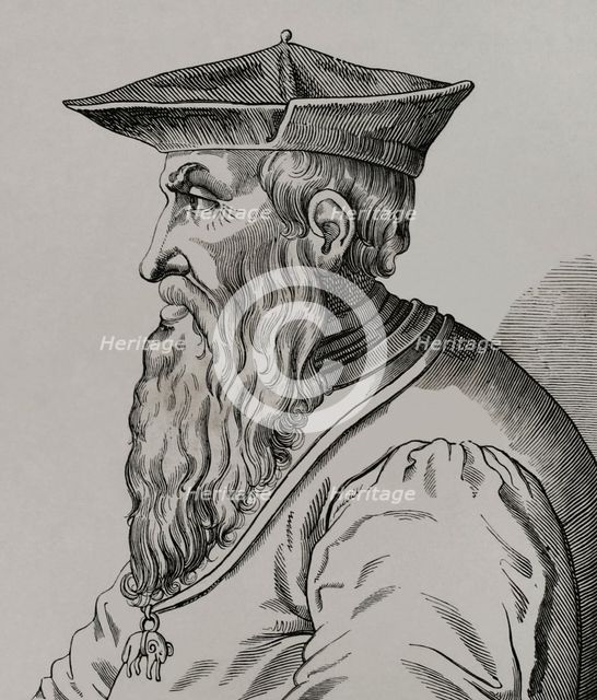 Portrait of Andrea Doria (1466-1560), Genoese admiral and statesman, 1877. Creator: Unknown.