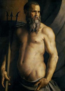 Portrait of Andrea Doria as Neptune, ca 1545. Creator: Bronzino, Agnolo (1503-1572)