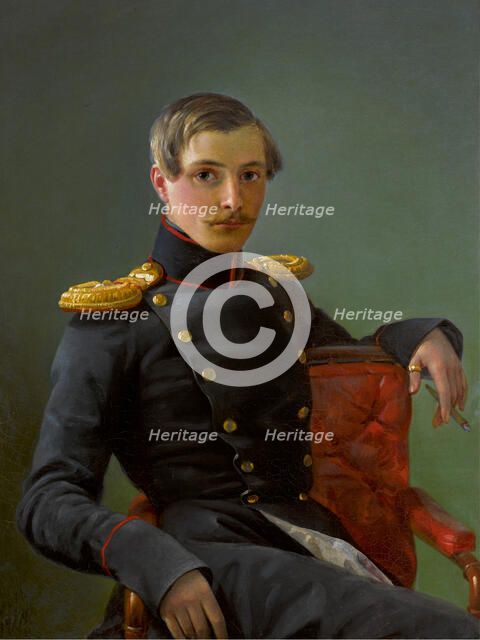 Portrait of Andrei Nikolaevich Karamzin (1814-1854), 1836. Creator: Orlov, Pimen Nikitich (1812-1863).