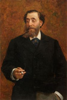 Portrait of Angelo Levi, 1886. Creator: Favretto; Giacomo (1849-1887)