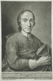 Portrait of Angelo Ruopelli, c1750. Creator: Francesco Zucchi