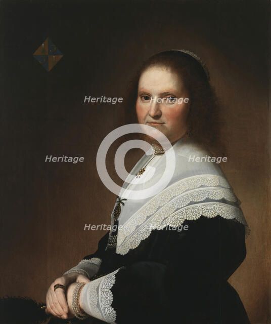 Portrait of Anna van Schoonhoven, 1645. Creator: Verspronck, Johannes Cornelisz. (1600/3-1662).