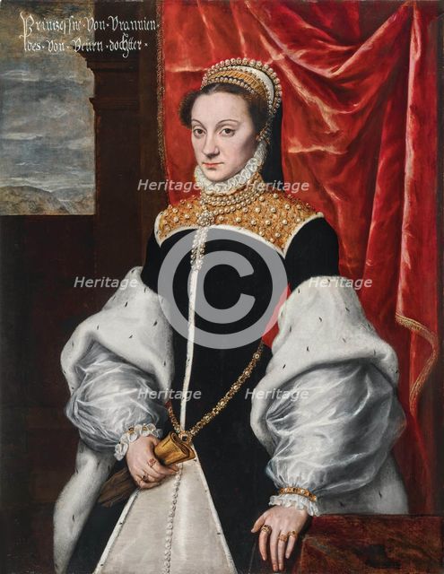 Portrait of Anna von Egmond (1533-1558), Countess of Buren, 1550s. Creator: Mor; Antonis (Anthonis); van Dashorst (c. 1517-1577).