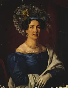 Portrait of Anna Babkina, 1830. Creator: Aleksey Tyranov