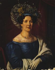 Portrait of Anna Babkina, 1830. Creator: Aleksey Tyranov