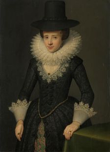 Portrait of Anna Boudaen Courten (1599-1622), 1619. Creator: Salomon Mesdach