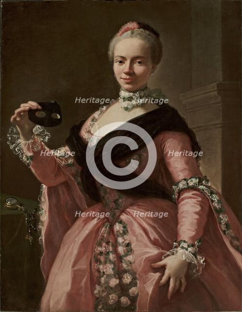 Portrait of Anna de Banzi Carrati, 1760. Creator: Gandolfi, Ubaldo (1728-1781).
