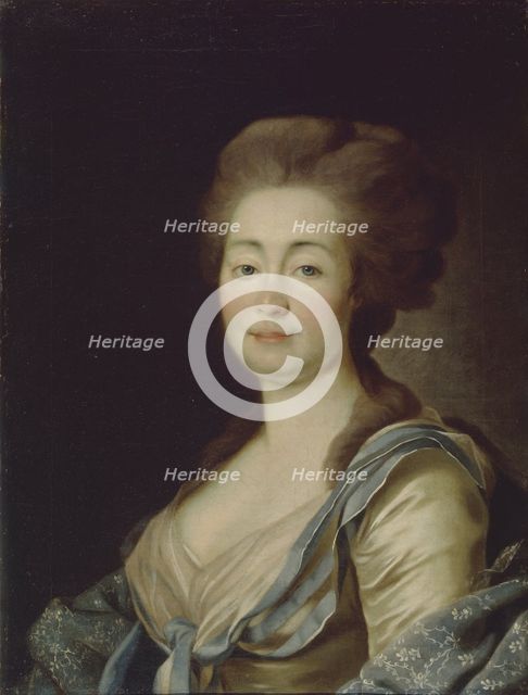 Portrait of Anna Dorothea Louise Schmidt, née Baroness Klossen, c. 1785. Artist: Levitsky, Dmitri Grigorievich (1735-1822)
