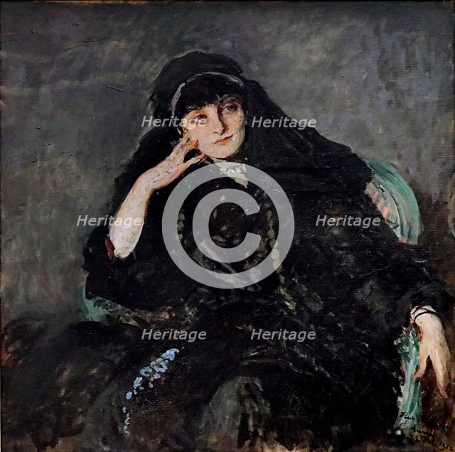 Portrait of Anna-Elisabeth, Comtesse Mathieu de Noailles (1876-1933), 1912. Creator: Tissot, James Jacques Joseph (1836-1902).