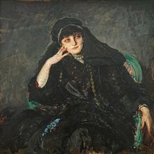 Portrait of Anna-Elisabeth, Comtesse Mathieu de Noailles (1876-1933), 1912. Creator: Blanche, Jacques-Émile (1861-1942)
