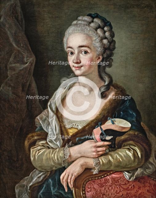 Portrait of Anna Elisabeth Louise of Brandenburg-Schwedt (1738-1820), Princess of Prussia, c1764-65. Creator: Van Loo, Amédée (1719-1795).