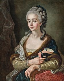Portrait of Anna Elisabeth Louise of Brandenburg-Schwedt (1738-1820), Princess of Prussia, c1764-65. Creator: Van Loo, Amédée (1719-1795)