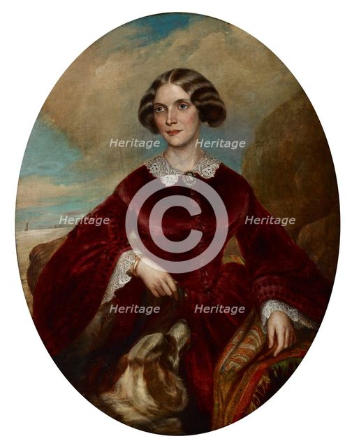 Portrait of Anna Hardaway Bunker, 1857. Creator: John L Harding.