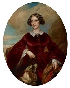 Portrait of Anna Hardaway Bunker, 1857. Creator: John L Harding