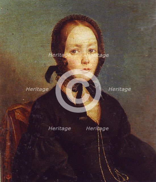 Portrait of Anna Kern, 1840. Artist: Arefov-Bagayev, Akim (active 1840s)