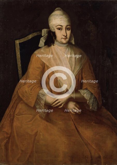 Portrait of Anna Leopoldovna, regent of Russia (1718-1746), Between 1740 and 1746. Artist: Vishnyakov, Ivan Yakovlevich (1699-1761)