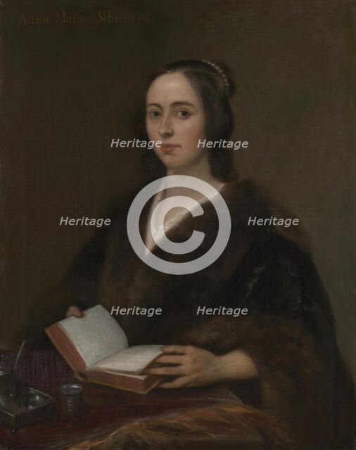 Portrait of Anna Maria van Schurman (1607-1678), 1649. Artist: Lievens, Jan (1607-1674)