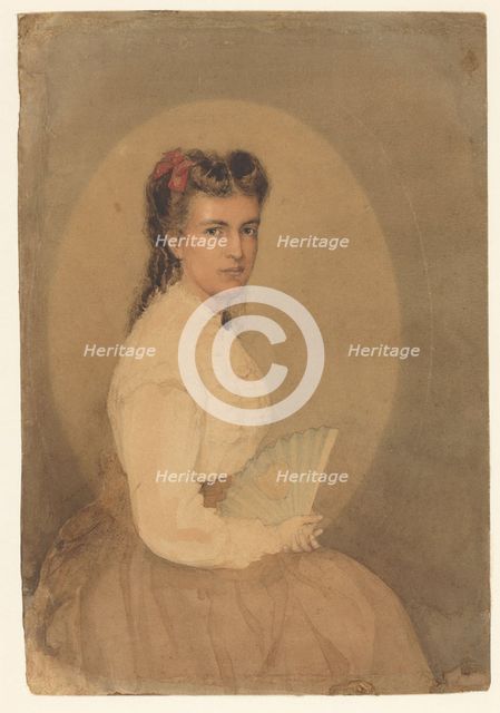 Portrait of Anna Maria Augusta Hilverdink, 1852-1914. Creator: Anthony Cornelis Cramer.