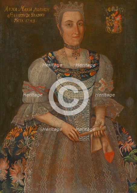 Portrait of Anna Maria Horvath-Stancic de Gradez, 1749. Creator: Ján Gottlieb Kramer.