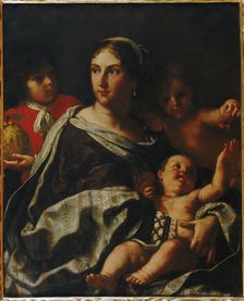 Portrait of Anna Maria Ranuzzi as Allegory of Charity, 1665. Creator: Sirani, Elisabetta (1638-1665)