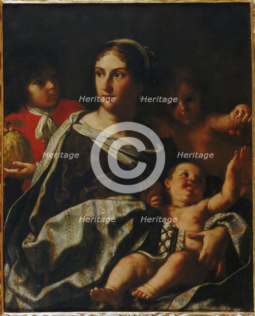 Portrait of Anna Maria Ranuzzi as Allegory of Charity, 1665. Creator: Sirani, Elisabetta (1638-1665).