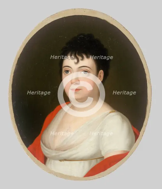 Portrait of Anna Mária Szirmayová, née Horvath-Stansith, 1810-1820. Creator: Jozef Czauczik.