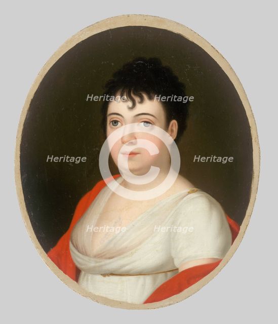 Portrait of Anna Mária Szirmayová, née Horvath-Stansith, 1810-1820. Creator: Jozef Czauczik.