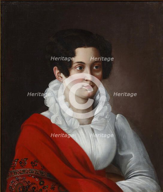 Portrait of Anna Nikolayevna Nashchokina, née Panova, 1820s.