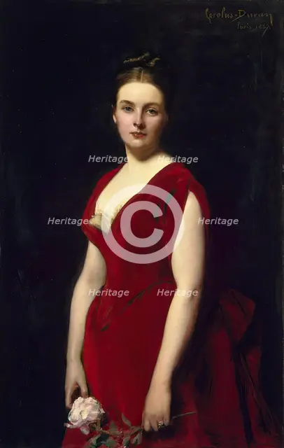 Portrait of Anna Obolenskaya, 1887. Creator: Charles Emile Auguste Carolus-Duran.
