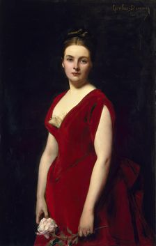 Portrait of Anna Obolenskaya, 1887. Creator: Charles Emile Auguste Carolus-Duran