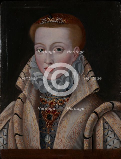 Portrait of Anna of Austria (1549-1580), Queen consort of Spain and Portugal, 2nd half of 16th cen. Creator: Anonymous.