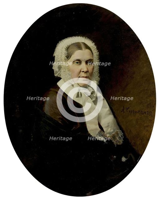 Portrait of Anna Petrovna Bakhmeteva, 1874. Creator: Alexei Ivanovich Korzukhin.