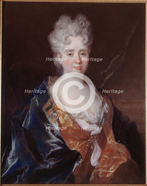 Portrait of Anne-Thérèse de Marguenat de Courcelles, Marquise de Lambert (1647-1733), c1710. Creator: Nicolas de Largilliere.
