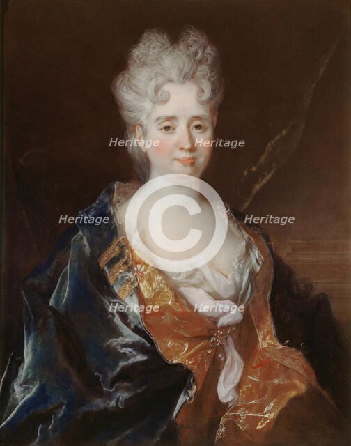 Portrait of Anne-Thérèse de Marguenat de Courcelles, marquise de Lambert, c. 1710. Creator: Largillière, Nicolas, de (1656-1746).