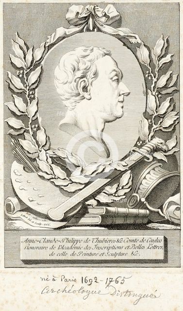Portrait of Anne-Claude-Philippe de Thubieres, 1766. Creator: Claude Antoine Littret de Montigny.