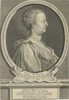 Portrait of Anne Dacier née Le Fèvre (1647-1720) , ca 1720. Creator: Desrochers, Étienne-Jehandier (1668-1741)