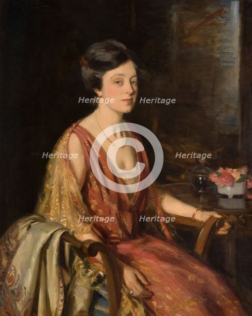 Portrait of Anne de Vere Chamberlain (Mrs Neville Chamberlain), 1924. Creator: Wilfred Gabriel de Glehn.