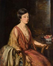 Portrait of Anne de Vere Chamberlain (Mrs Neville Chamberlain), 1924. Creator: Wilfred Gabriel de Glehn