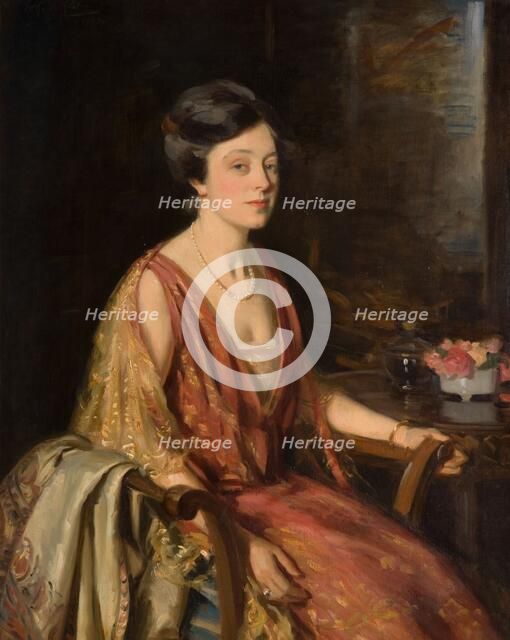 Portrait of Anne de Vere Chamberlain (Mrs Neville Chamberlain), 1924. Creator: Wilfred Gabriel de Glehn.