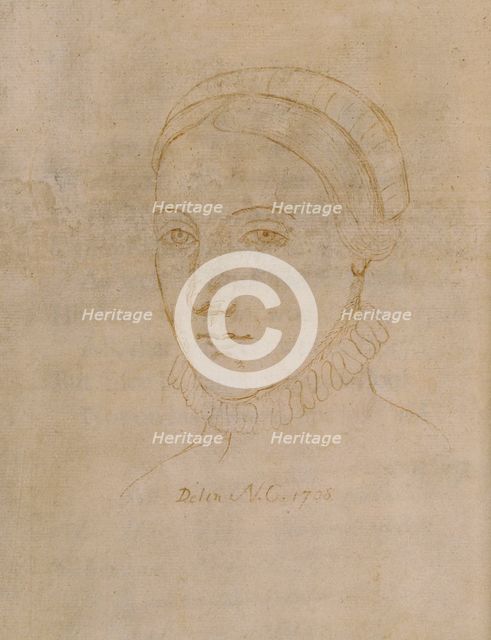 Portrait of Anne Hathaway (1555/6-1623), the wife of William Shakespeare, 1708.