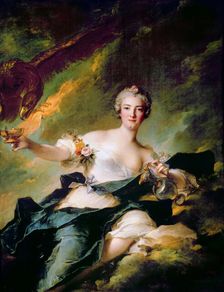 Portrait of Anne-Josèphe Bonnier de La Mosson, duchesse de Chaulnes as Hebe. Artist: Nattier, Jean-Marc (1685-1766)