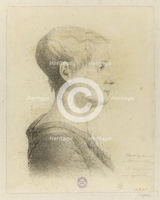 Portrait of Anne-Josèphe Théroigne de Méricourt (1762-1817), 1816. Creator: Gabriel, Georges François Marie (1775-1836).