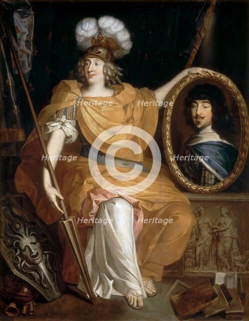 Portrait of Anne Marie Louise d'Orléans, Duchess of Montpensier. Artist: Bourguignon, Pierre (1630-1698)