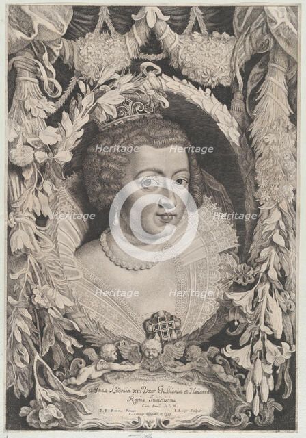Portrait of Anne of Austria, Queen of France, ca. 1650. Creators: Jacob Louys, Pieter Soutman.